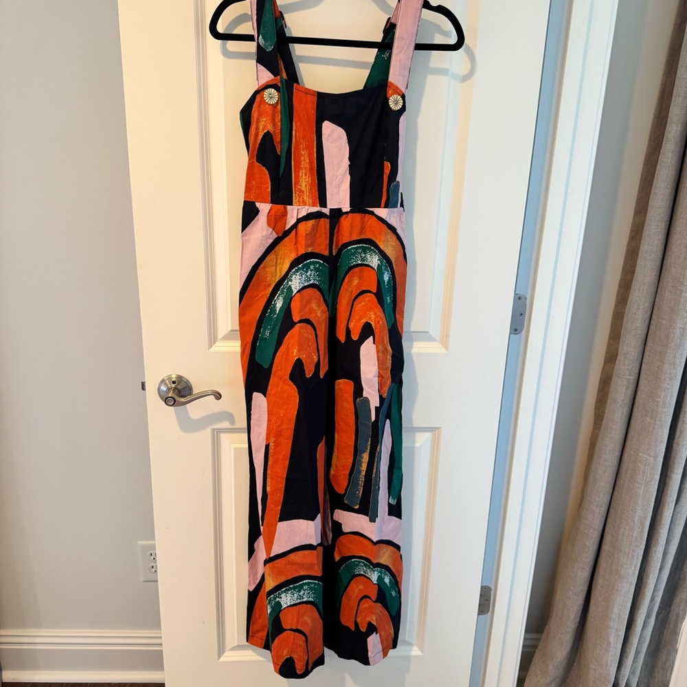 NWT Anthropologie Arches Jumpsuit Colorful Abstract Sleeveless | XS - Picture 3 of 10